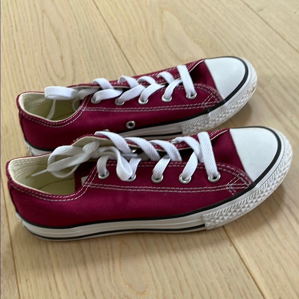 Converse Dark Red and White Chuck Taylor Sneakers